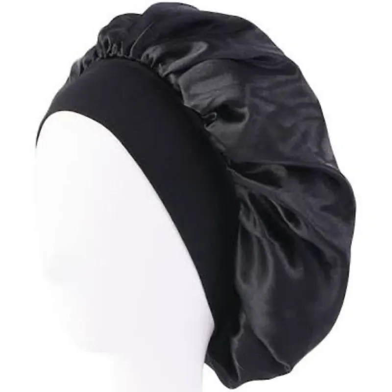 Gorro de satín negro