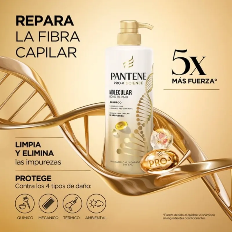 Set de Shampoo y Acondicionador Pantene Reconstrucción Molecular