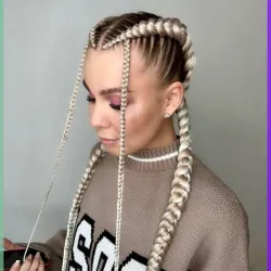 Trenzas boxeadoras (2 trenzas)