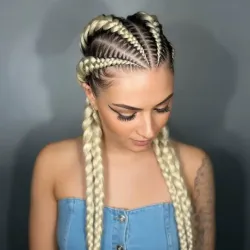 Trenzas boxeadoras (4 trenzas)