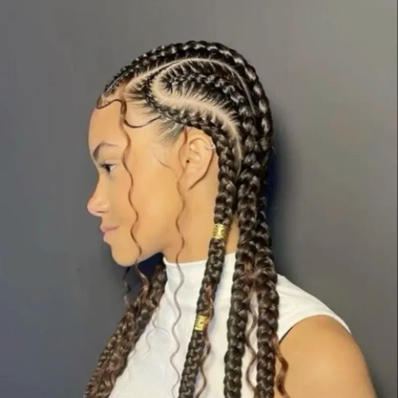 Trenzas boxeadoras (6 trenzas)