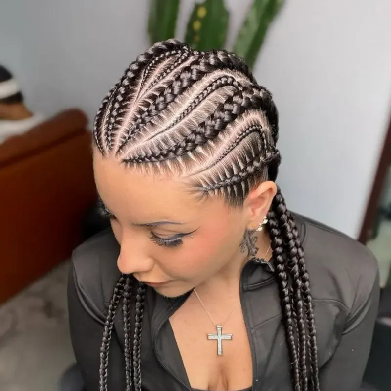 Trenzas boxeadoras (6 trenzas)