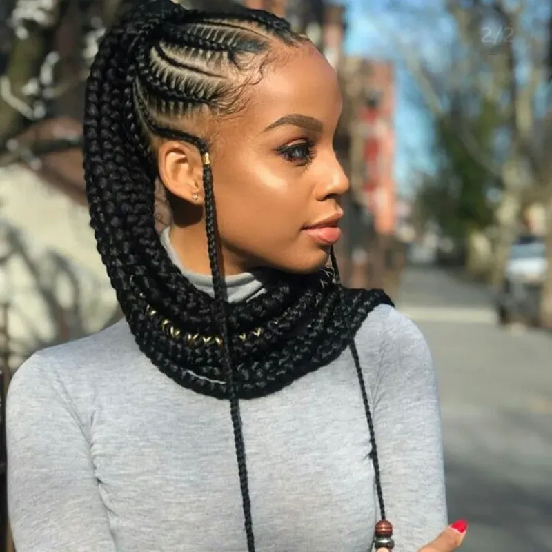 Trenzas coleta alta 50 pulgadas