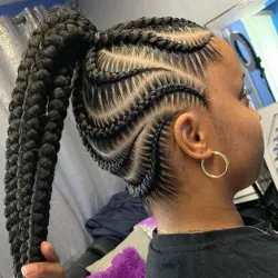 Trenzas coleta alta 50 pulgadas