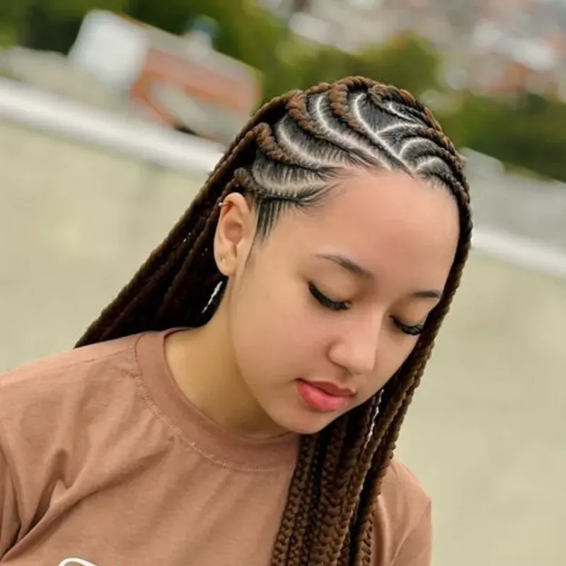 Trenzas de 50 pulgadas con diseño