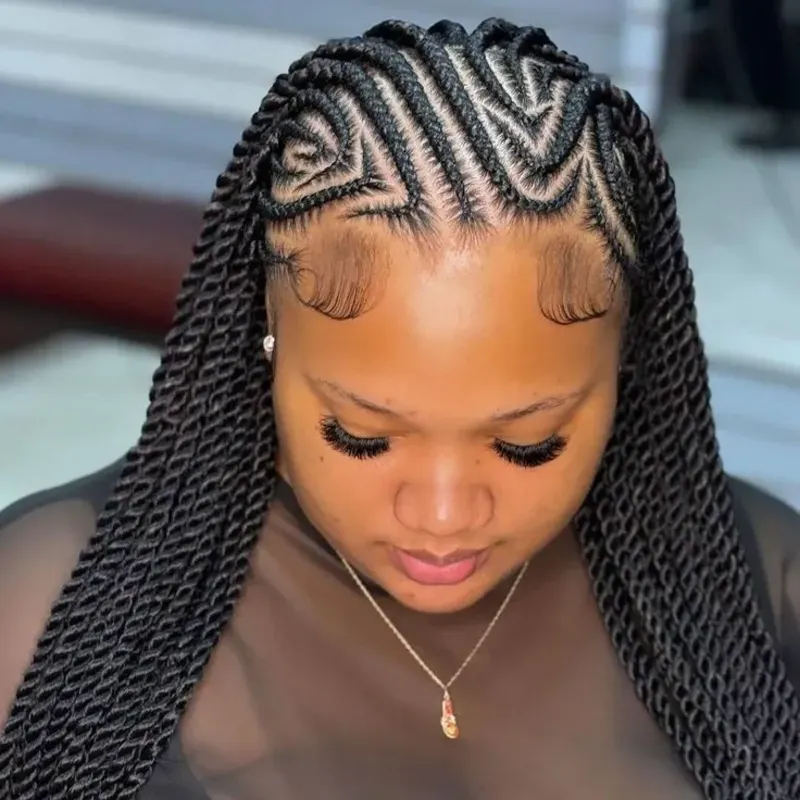 Trenzas de 50 pulgadas con diseño