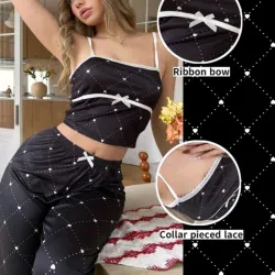 Conjunto de pijama de top y pantalón