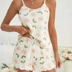 Conjunto de pijama estampado floral