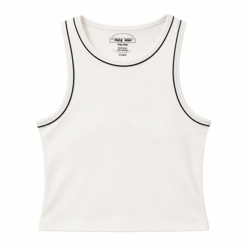 Ribbed Chic Color Blanco