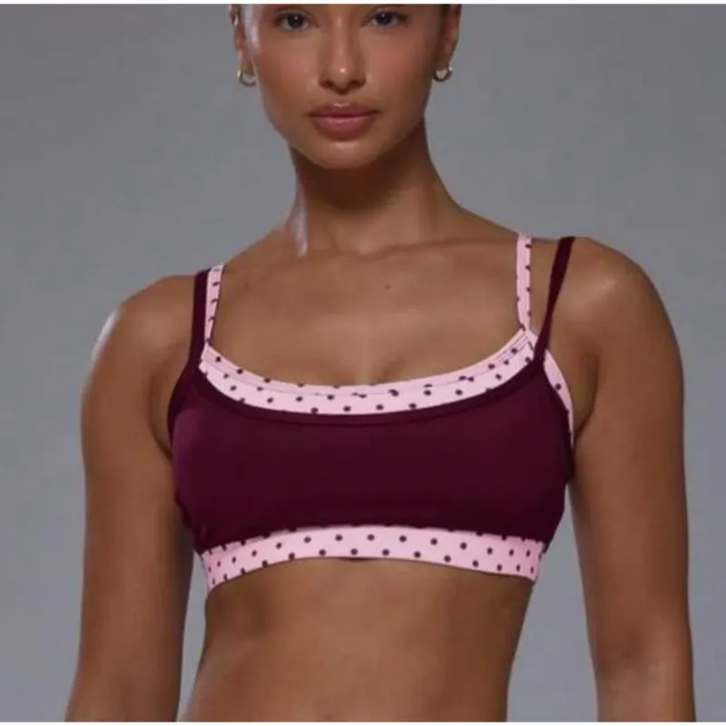 Top Dotty Chic Color Burdeos/Rosa
