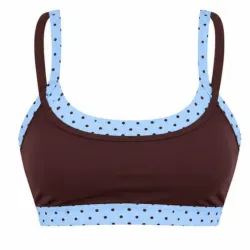 Top Dotty Chic Color Marrón/Azul-Claro