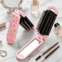Cepillo Plegable Cute con Espejo 🩷