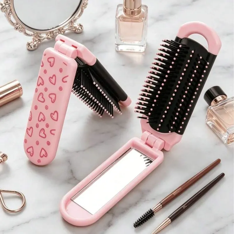 Cepillo Plegable Cute con Espejo 🩷