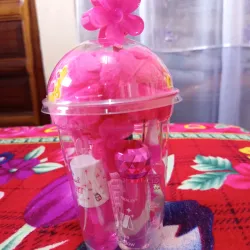 Combo Vaso Rosado Oscuro 🌺