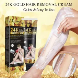 Crema Depiladora de 24K y Colágeno + Aplicador 