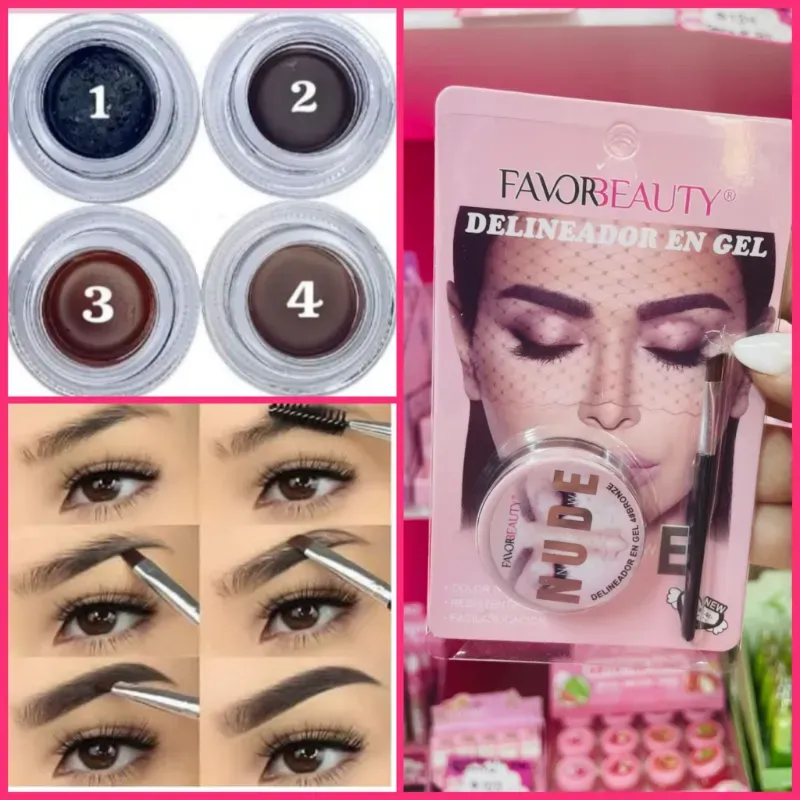 Delineador en gel  de Cejas con Brocha 