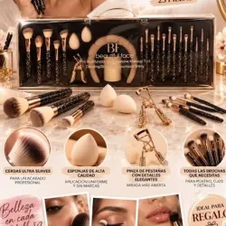 Kit Profesional de Brochas y Accesorios con Glitter ✨