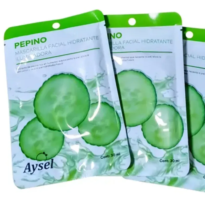 Mascarilla Facial Hidratante y Luminosidad de Pepino
