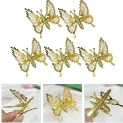 Pareja de Ebillas de Mariposas Doradas 