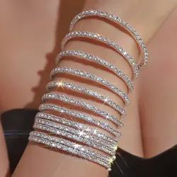 Pulsera Dorada con Diamantes de imitación