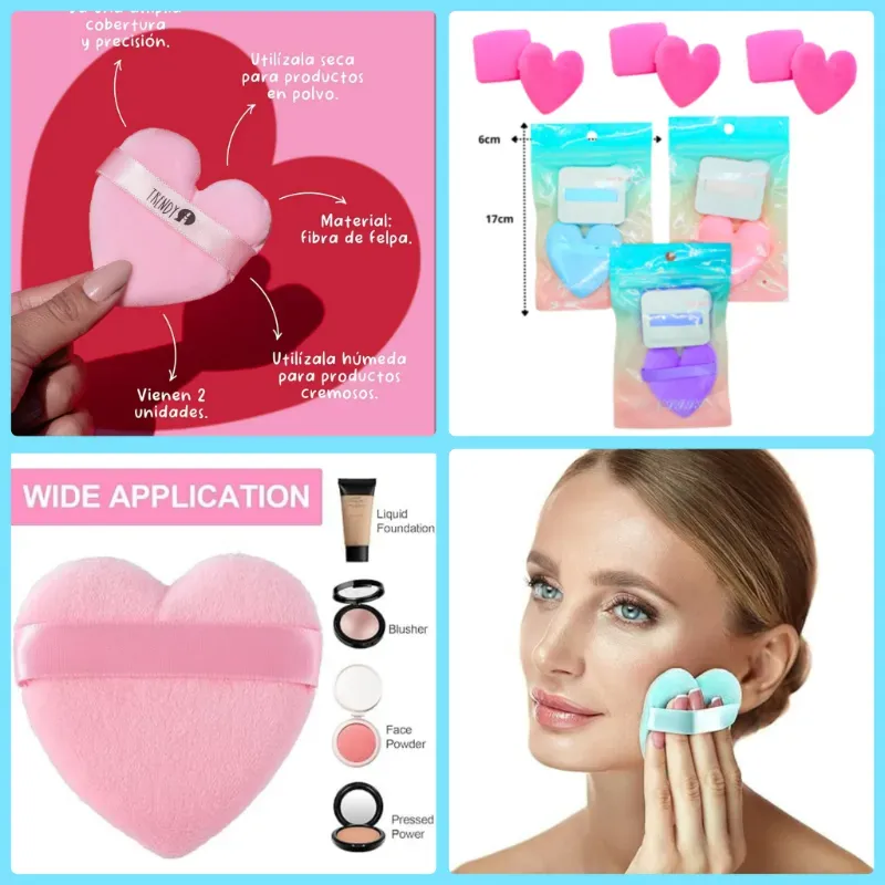 Set de Borlas de Corazón 