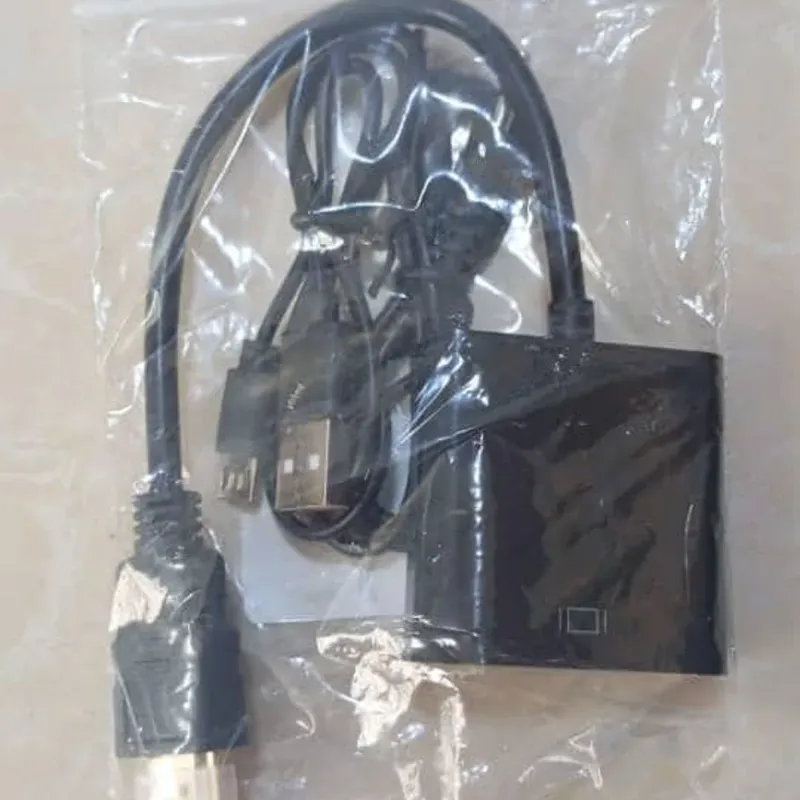 Adaptador VGA a HDMI con salida de audio.