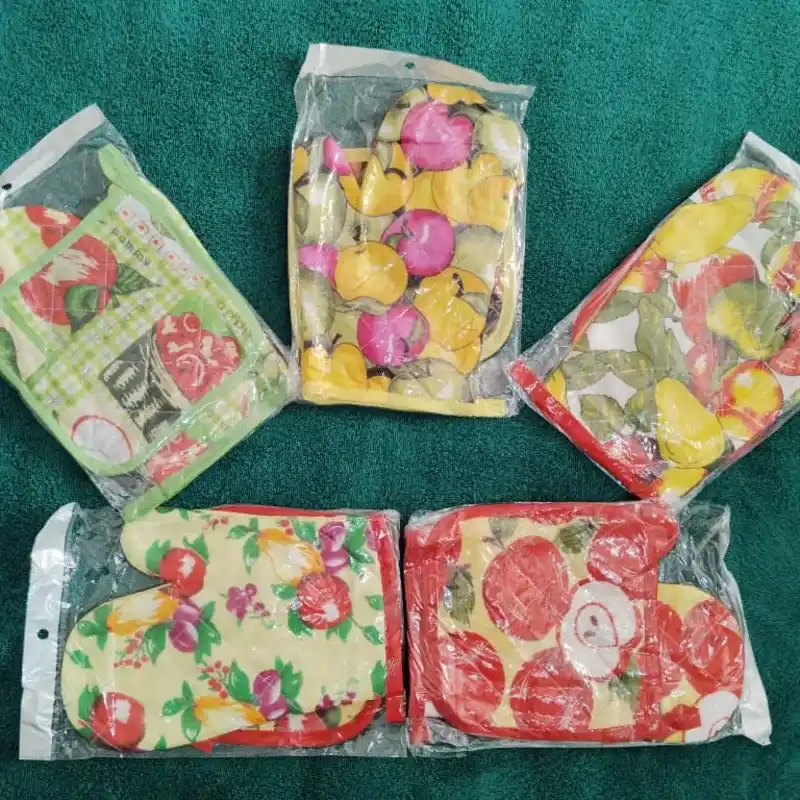 Agarraderas y manopla para cocina.