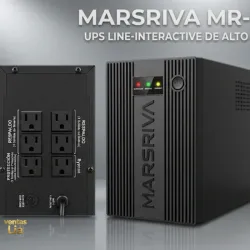 Backup Marsriva 1500Va / 900 W con mensajería incluida.