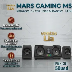 Bocinas Mars Gaming 2.2 RGB 35w.