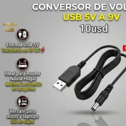 Cable 5v a 9v Para Router Nauta Hogar.