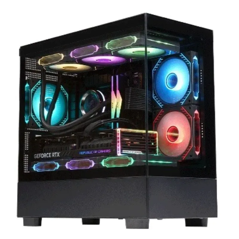 Chasis Gamer WJCOOLMAN Basalt Pro. Incluye 9 Fanes y su controladora RGB.