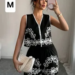 Conjunto blusa short de salir.