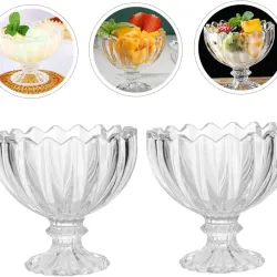 Copitas ideales para helado o coctelería el set de 6 copitas.