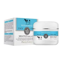 Crema facial hidratante con extracto de leche.