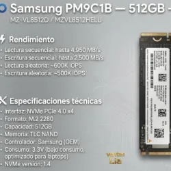 Disco M2 NVME Samsung 512Gb Gen 4 OEM.