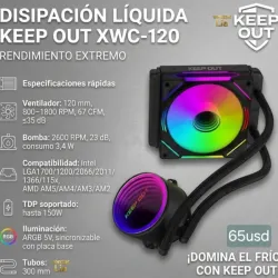Disipacion Liquida Keep Out 120 ARGB.