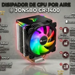Disipador de aire jonsbo ARGB.