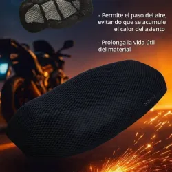 Forro tipo malla para motos.