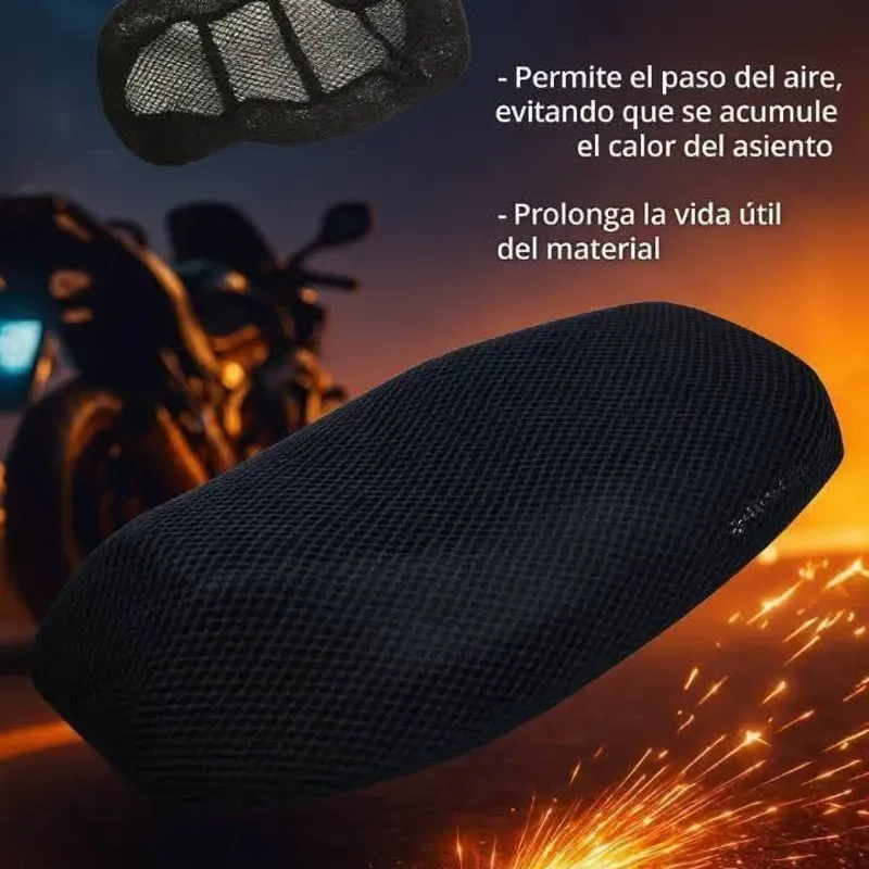 Forro tipo malla para motos.