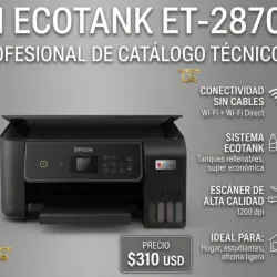 Impresora multifuncional ET-2870 wifi.