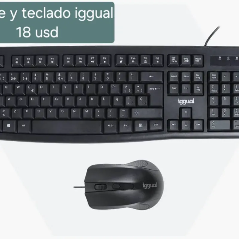 Mouse y teclado iggual.