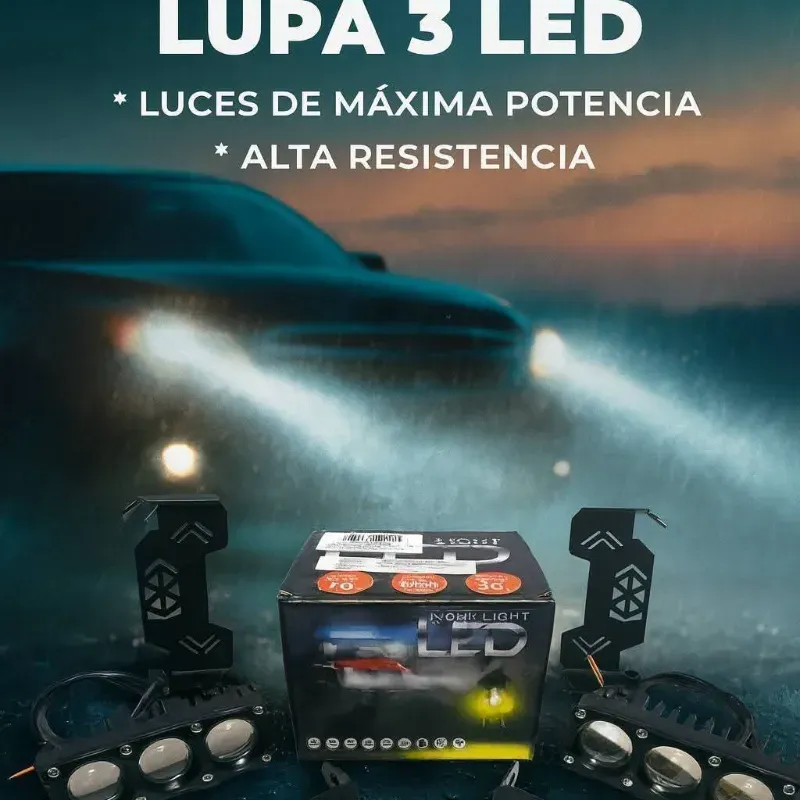 Neblinero lupa de 3 Led.
