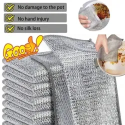 Paño metalico estilo estropajo.