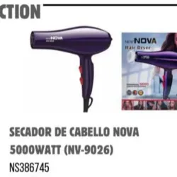 Secador de pelo.