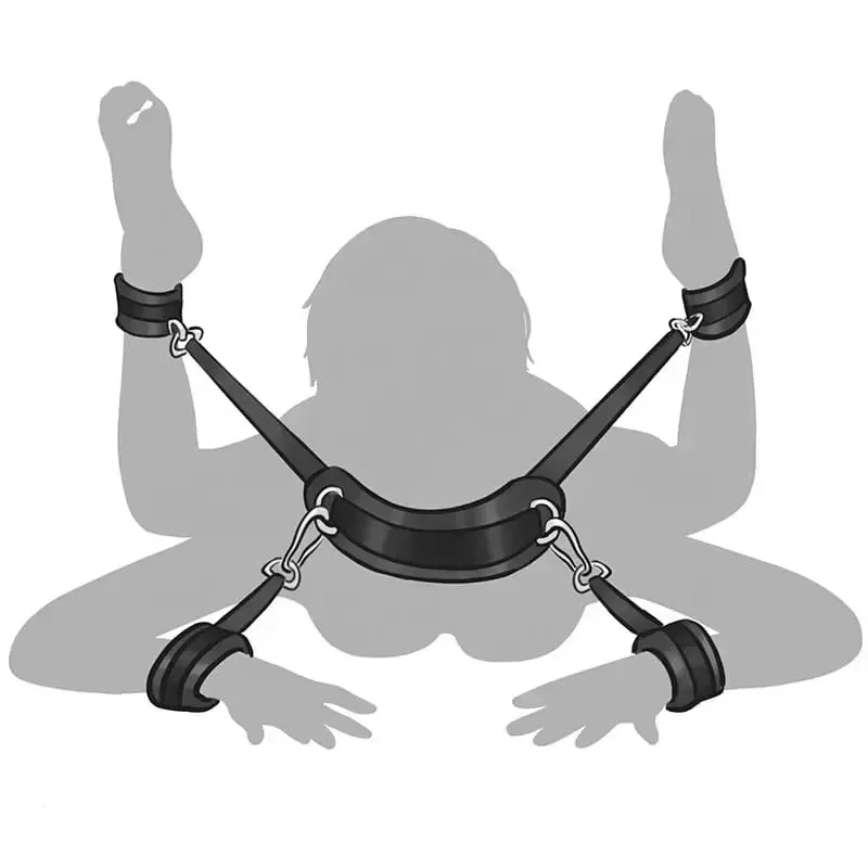 Set BDSM de Ataduras – Muñequeras y Tobilleras para Juegos Fetiche.