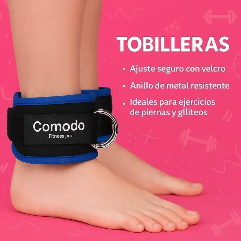 Tobilleras para gimnasio.