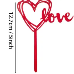 Topper para Cake en forma de corazón.