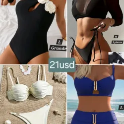 Trusas y bikinis.