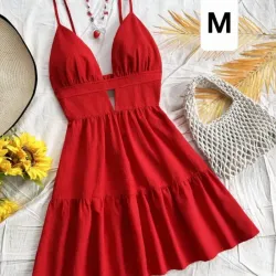 Vestido de tiras, espalda afuera.