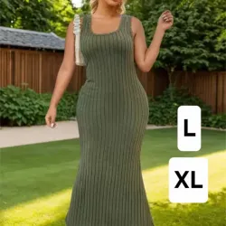 Vestido largo tela espaguetis.